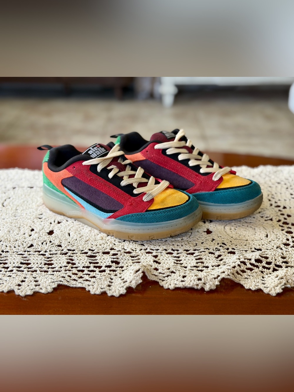 Airwalk Kids Colorblock Sneakers - Teal, Red, Yellow, Purple